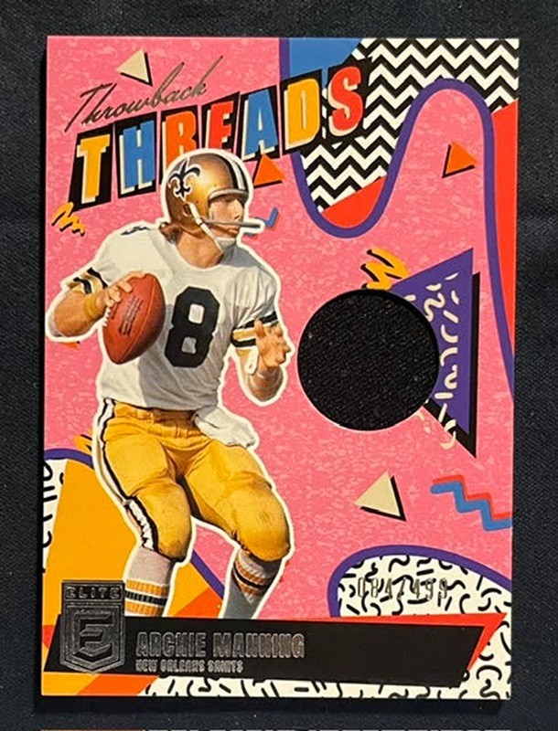 2025 Panini Donruss Elite Archie Manning Throwback Threads Saints 