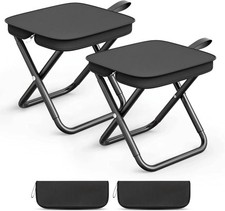 2X Foldable Stools Camping Chair Seat Portable Mini Outdoor Picnic Fishing BBQ