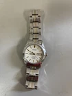 Seiko Watch Gold Day Date Stainless Steel 7N43-0ARO Quartz Movement