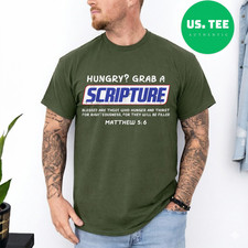 Hungry Grab A Scripture Funny Christian God Jesus Men Women T-shirt