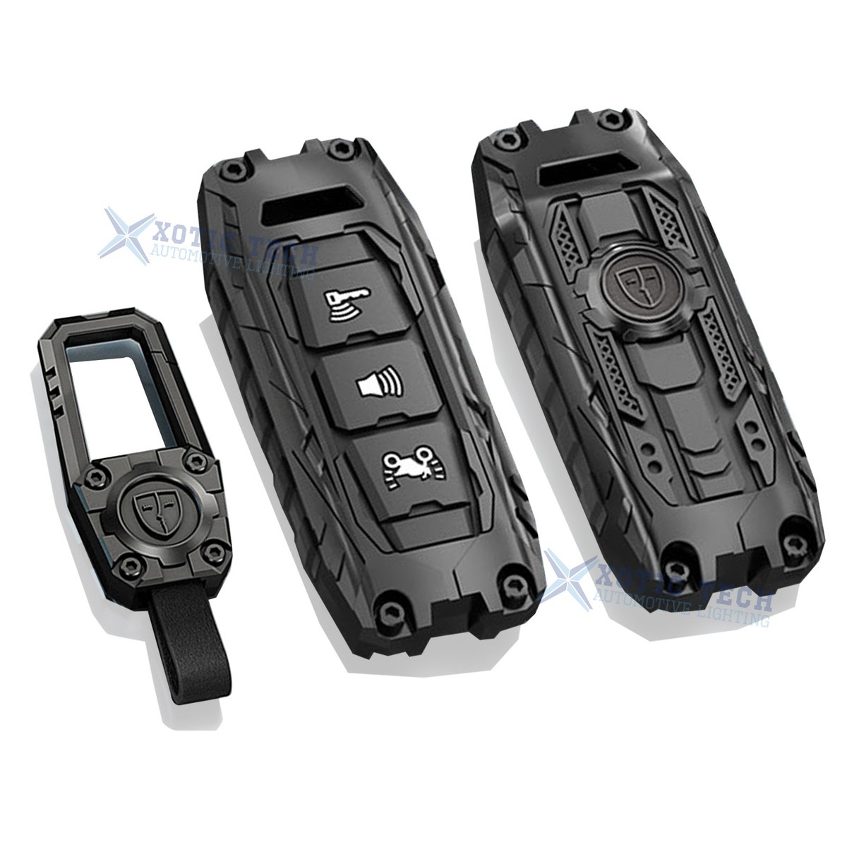 Étui Cuir Clé Voiture Honda PCX 150 X-ADV SH 125 Forza | Coque Protectrice Smart Key 3 Boutons | Porte-Clés Cuir Véritable
