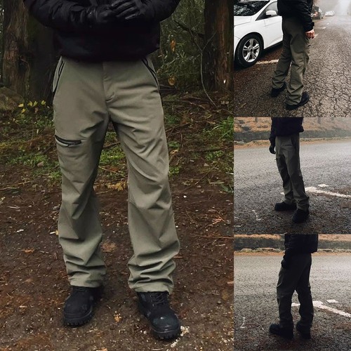 Gris HOMME Pantalon cargo parachute à jambes larges et droites avec