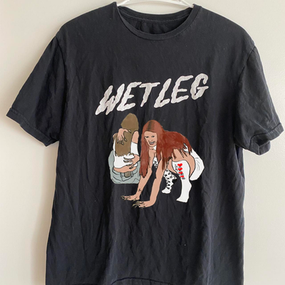 WET LEG ブラック グラフィックTシャツ　Lサイズ New Popular Wet Leg Band Gift For Fans Black All Size T-Shirt