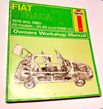Fiat Strada 1979 Thru1980 Owners Workshop Manual Softcover Book 1981 Fiat Strada 1979 Thru1980 Owners Workshop Manual Softcover Book 1981