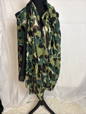 Green Women's Leopard Print Scarf Shawl Wrap