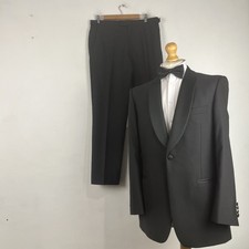 Marks and Spencer Tuxedo Dinner Suit 2 Piece Men's 40R Black 34W 31L Collezione