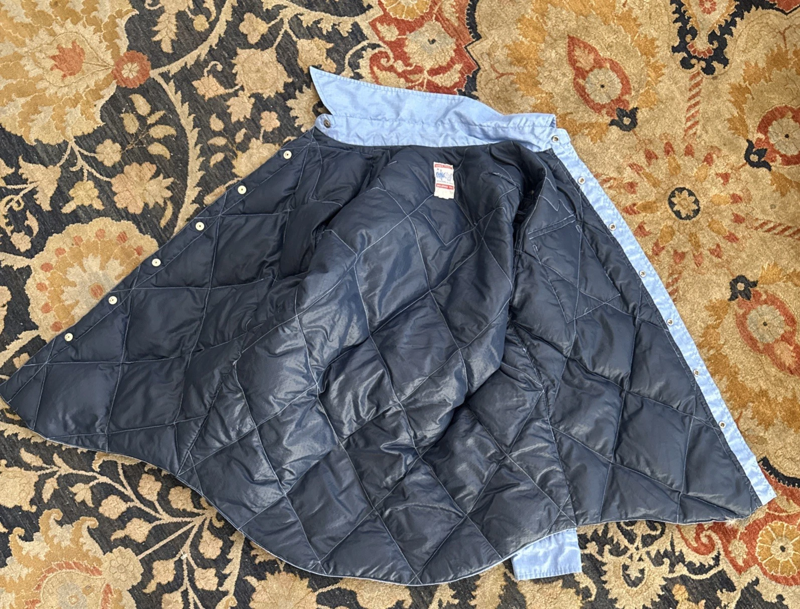 VINTAGE Frostline Kit Blue Goose Down Puffer Jacket Shirt Parka Mens Medium image 3