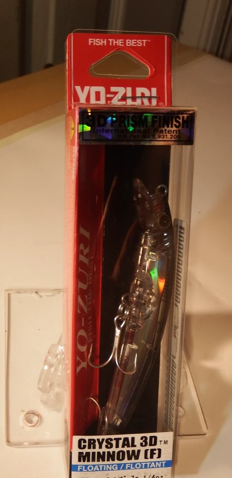 Nuevo Yo-Zuri Cristal Flotante 3D Minnow - Plateado Negro FII45-C4 Foto 3 de 4