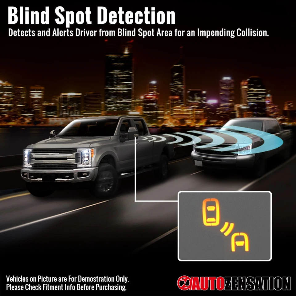 Fit 2019-2025 GMC Sierra 1500 Power Fold Left+Right Mirrors w/ Heated BSM Sensor - Image 4 of 4