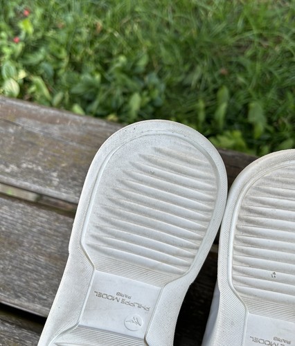 Philippe Model Temple Phantom Tennis While Lime Leather Sneakers EU 40 / US 9 Wm - Picture 22 of 24