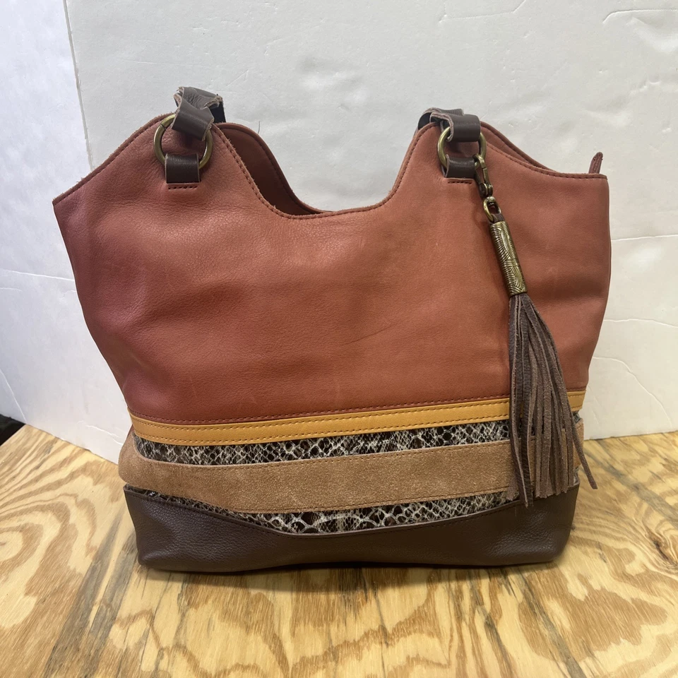 The Sak Sierra Shopper Bolso de Hombro Bolso de Mano de Cuero Marrón Boho Foto 4 de 4