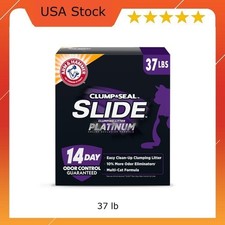 ARM  HAMMER Platinum SLIDE Easy Clean, Clumping Litter, Multi-Cat, 37 lb