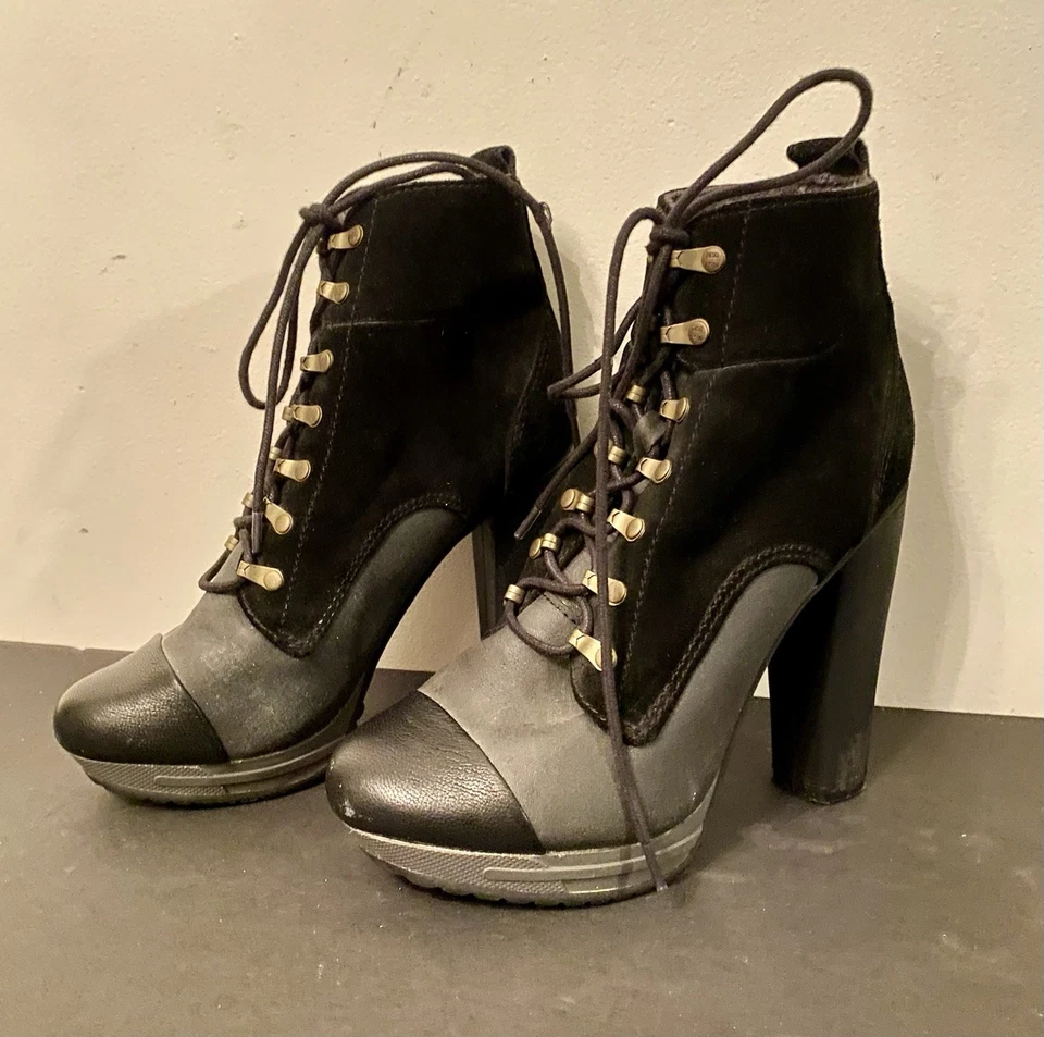 Diesel Hi Persis Botines Tacón Alto Con Cordones EE. UU. Talla 7.5 Foto 4 de 4