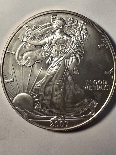 2007 Silver Eagle $1 Dollar 1oz Uncirculated .999 -MS-Brilliant Uncirculated##.