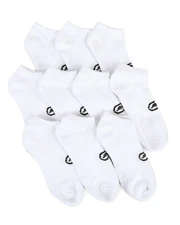 10 20 or 30 Ecko Men's Basic White Quick Dry No Show Athletic Socks
