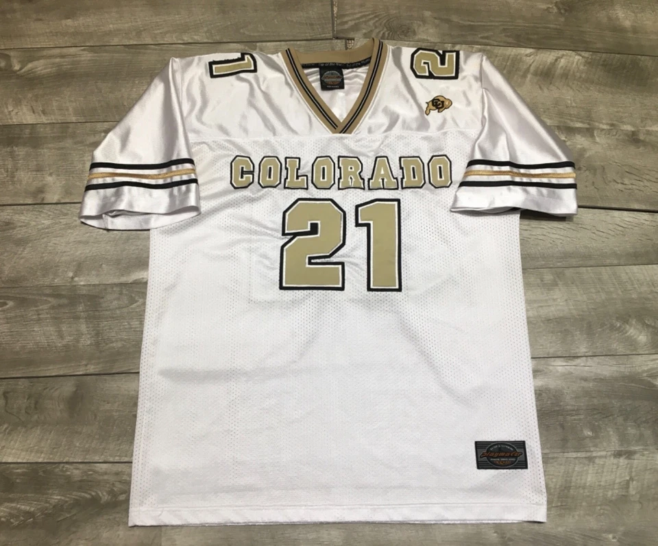 Colorado Buffalos Sanders NCAA Football Stitched Jersey Uniform Size LG Vintage - Image 2 of 4