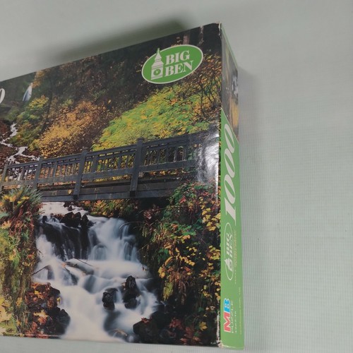 Vintage 1995 Sealed Big Ben “WAHKEENA FALLS OREGON”~ 1000 Pc.Puzzle Milton Brad - Picture 5 of 7