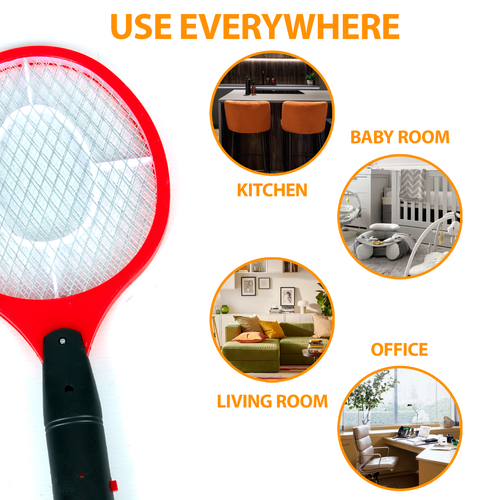 ELECTRIC ZAPPER BUG BAT FLY MOSQUITO INSECT KILLER TRAP SWAT SWATTER RACKET NEW - Picture 2 of 5