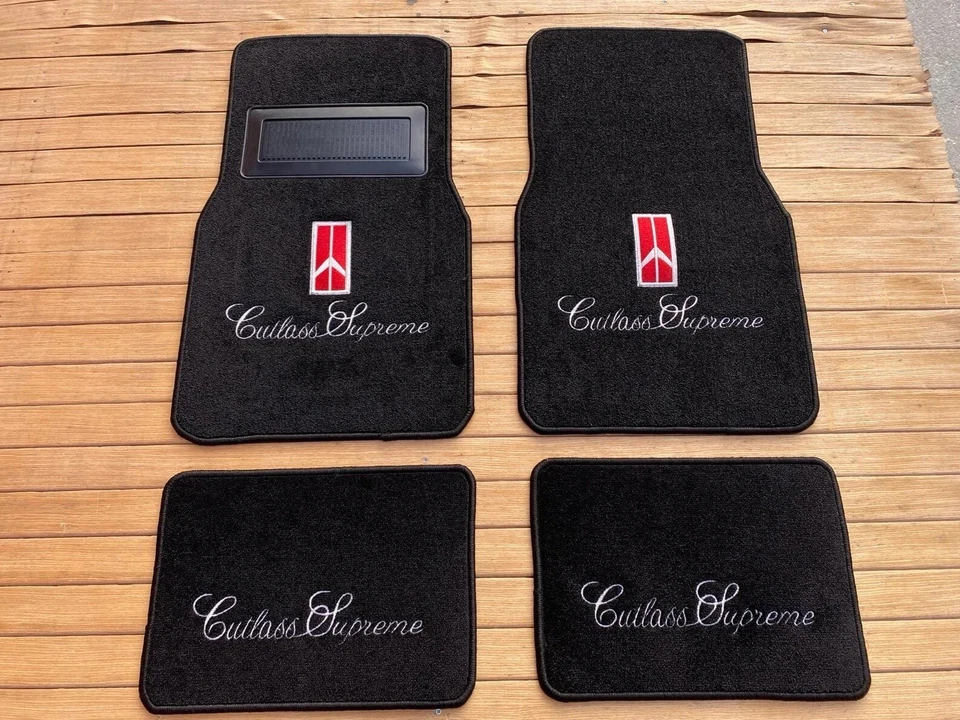 1970-1988 Oldsmobile Cutlass Supreme Floor Mats Carpet  BLACK - Image 2 of 4