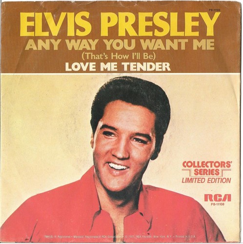 Picture Sleeve ONLY: Elvis Presley: "Love Me Tender" / "Any Way You Want Me" - Imagen 2 de 5