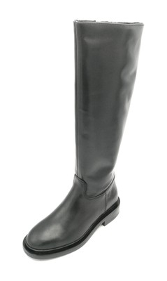 Francesco Brunelli AE4909 black leather zip heel boot size 4cm