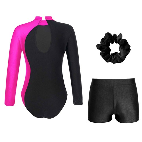 Kids Girl Outfits Shiny Set Rhinestone Dancewear Performance Shorts Adorned - Picture 68 of 86