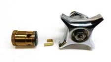 Unbranded Chrome Lab Faucet Handle and Spindle Assembly NOS
