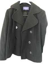 Ladies Size 14 Black Automony Pea Coat
