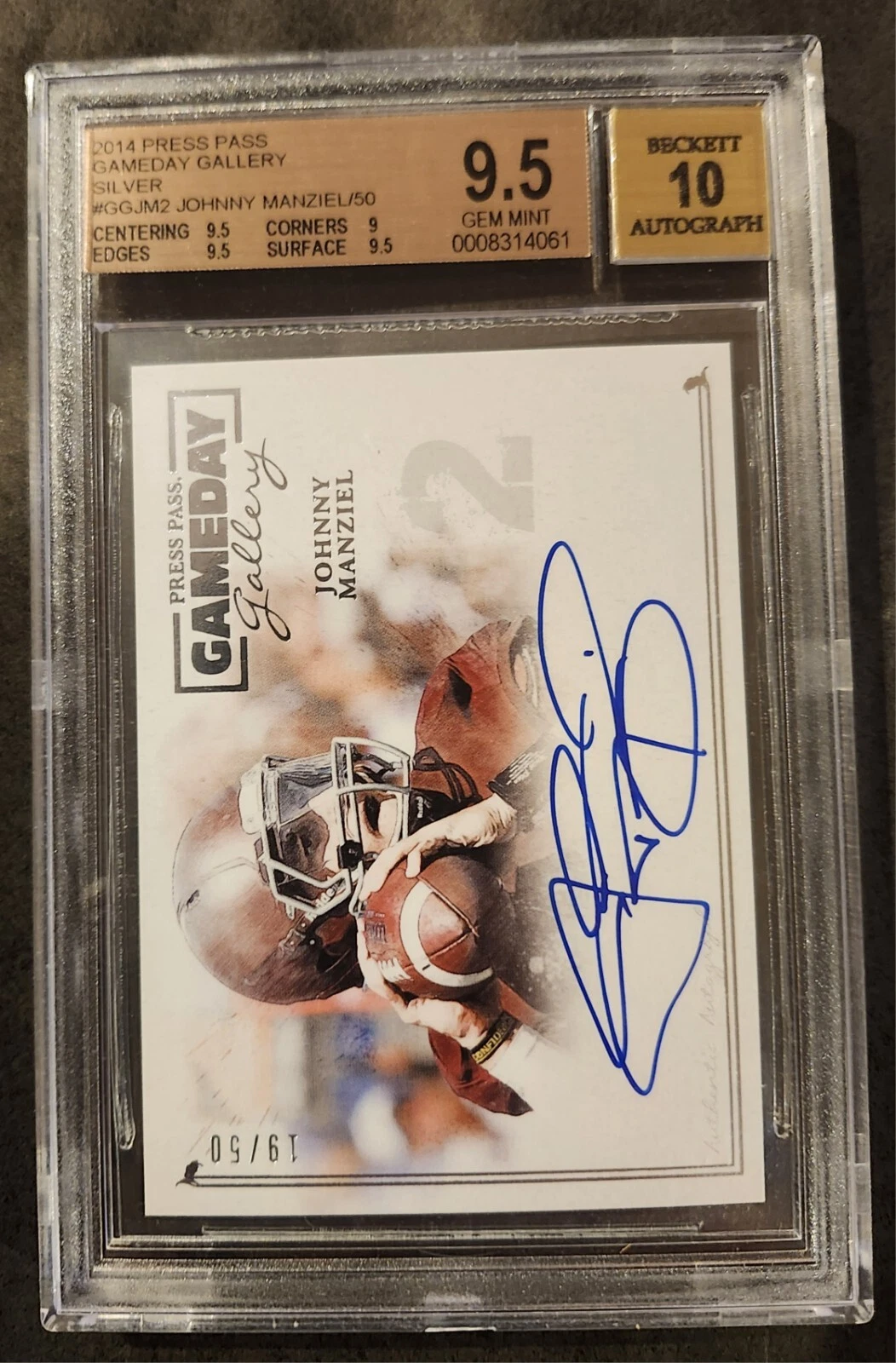 Johnny Manziel Press Pass Gameday Gallery Signatures #GGJM Silver