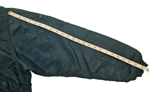 HOT Men's SCHOTT FLYER'S CWU-R BOMBER MILITARY FLIGHT 2P zip LINED TEAL Jacket L - Picture 15 of 17