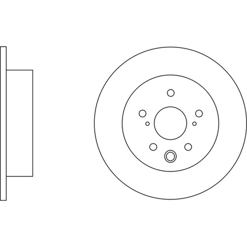 2x Brake Discs Solid For