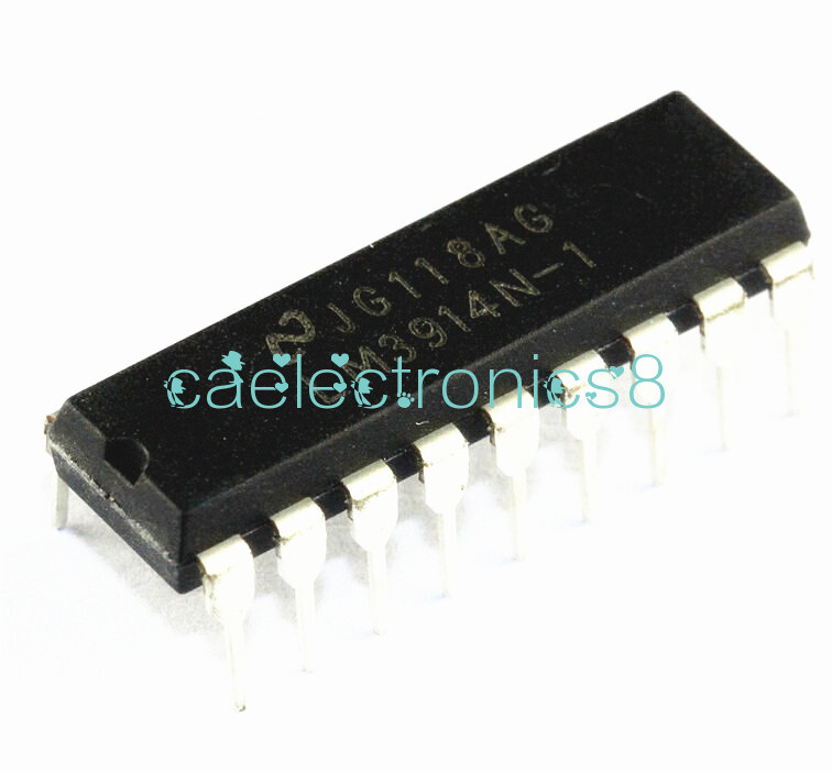 10 X Circuito Integrato LM3914N-1 – Driver Per Bar Display – DIP 18 – Componenti Elettronici Per Hobby E Professionisti