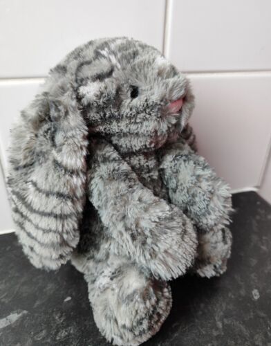 Jellycat special edition Ollie Bashful Bunny Rabbit Soft Toy Rare & Retired grey - Afbeelding 1 van 13