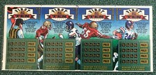Football Theme  Instant Sample Void Lottery Ticket Set, 4 tickets