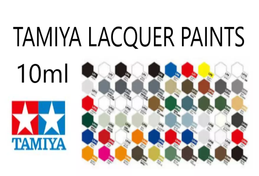TAMIYA LACQUER PAINT MINI S 10ml Bottles LP 1 to LP 80 YOUR CHOICE