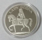 Sexy! Lady Godiva 1 Oz .999 Silver Art Round In Plastic Protective Capsule