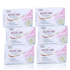 Kozicare Kojic Acid Soap & Glutathione Soap | Remove Dark Spots 75g Pack of 6
