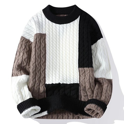 Winter Sweater Men Streetwear Mens Casual Sweaters Warm Pullovers Men - Picture 7 of 9