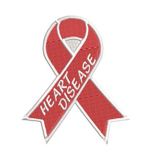 Heart Disease Red Awareness Ribbon 3.5" Iron/Sew On Decorative Patch | eBay