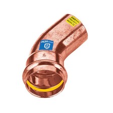 Frabo Gas - Wasser Kombifitting Pressfitting V Kontur Bogen 45° IG/AG 28mm