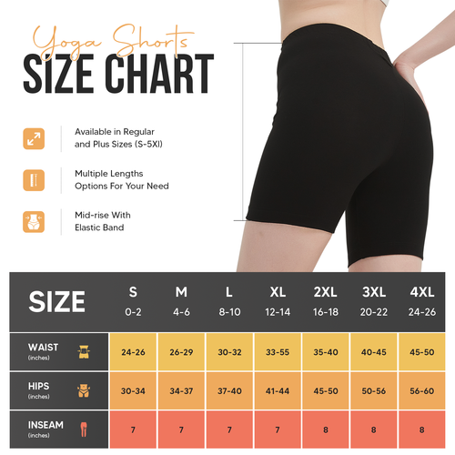 Women’s Cotton Spandex Athletic Yoga Gym Bike Shorts - Made in USA - Picture 23 of 38