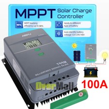 100A AMP MPPT Solar Panel Regulator Charge Controller 12V/24V/36V/48V 5200W LCD