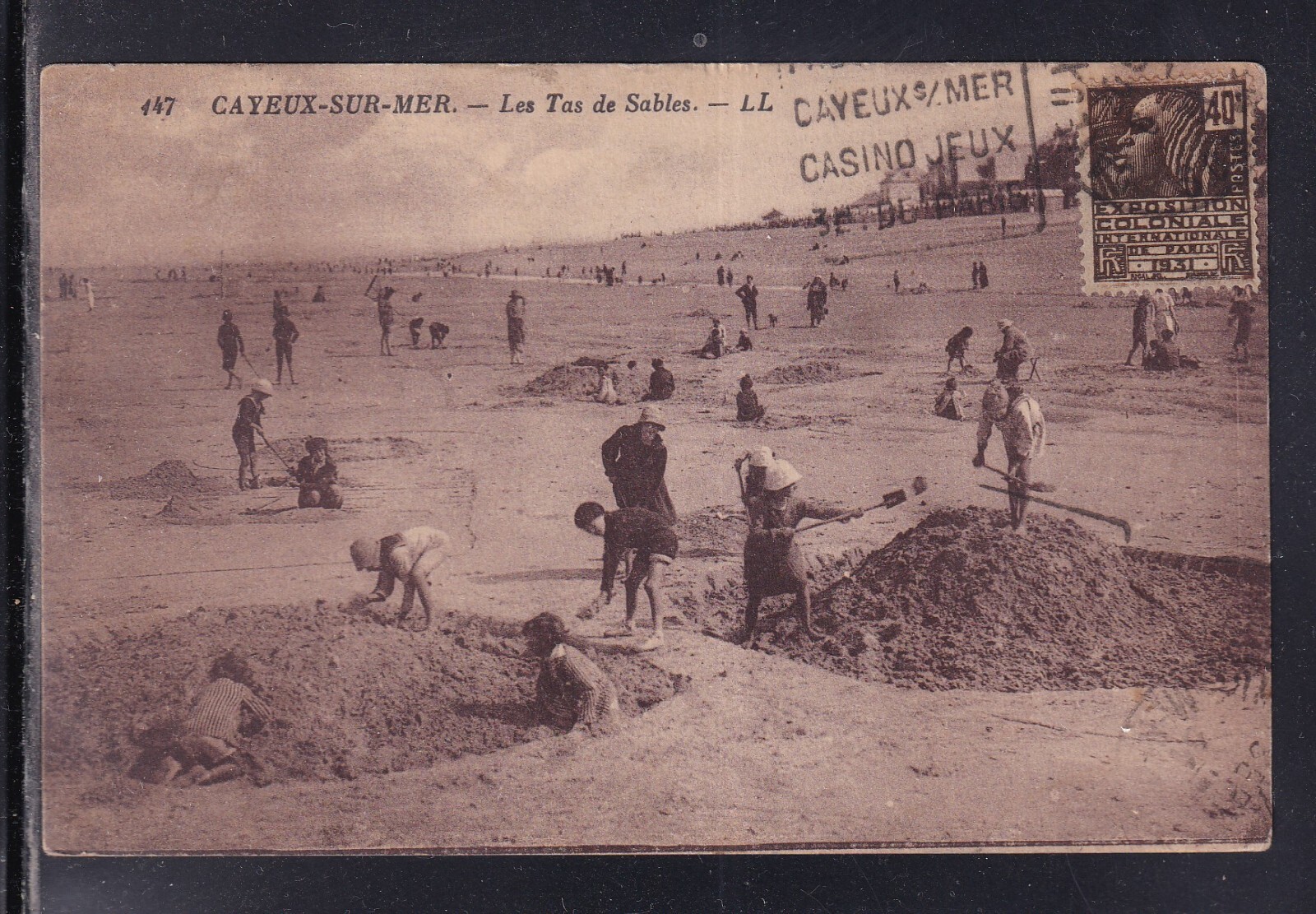 Cartolina Francia France Cayeux-Sur-Mer Les Tas de Sables XD506
