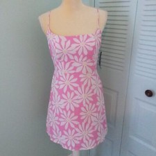 NWT FOREVER21 RETRO STYLE MINI DRESS ADJUSTABLE STRAPS BACK ZIPPER FULLY LINED M