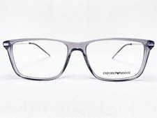 NEW Emporio Armani EA3063 5382 Mens Grey Rectangle Eyeglasses Frames 55/16 140