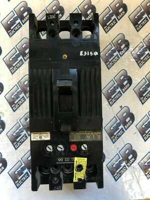 GE TFK236F000 TFK236090 Circuit Breaker 90A 600V 3P Black 22K -WARRANTY