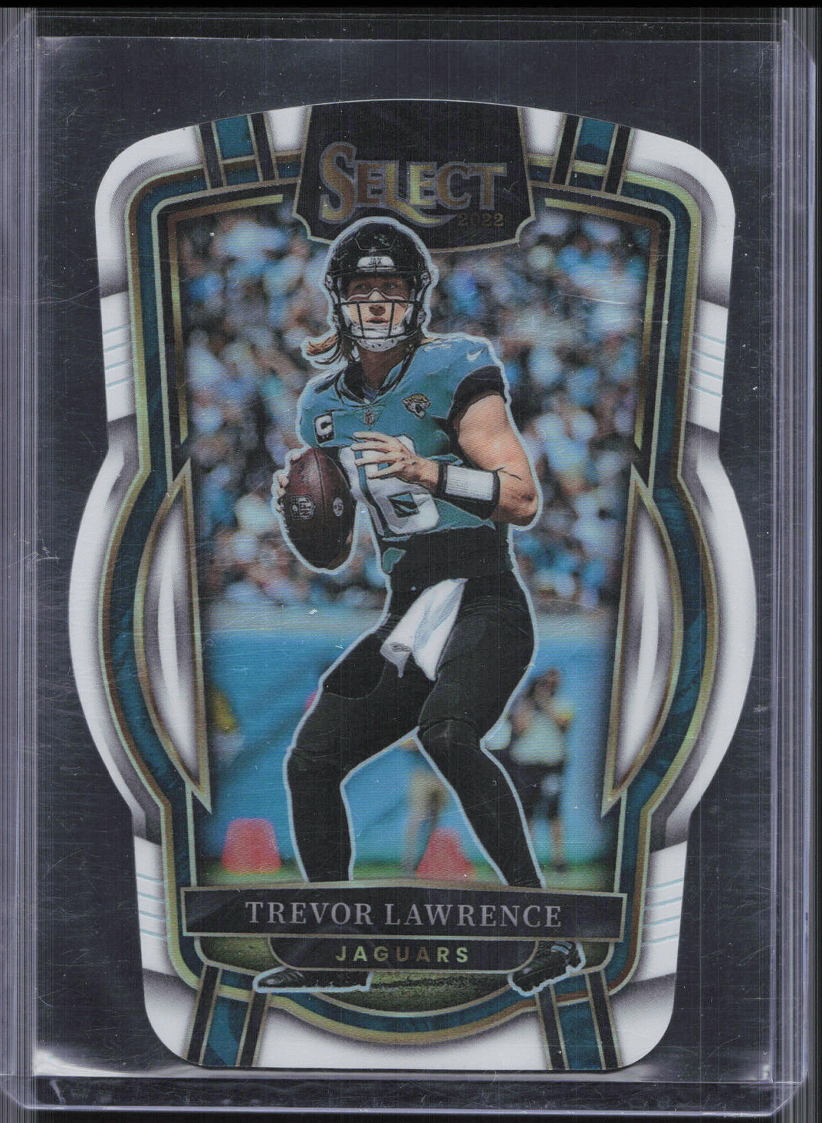 2022 Panini Select #254 Trevor Lawrence White Prizm Die Cut #/49