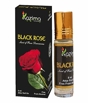 Kazima Pure Natural Black Rose Apparel Concentrated Attar Perfume 8Ml