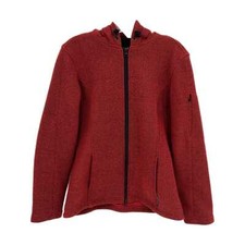 Exofficio Red Hooded Fleece Teddy Jacket | Versatile Seasonal Wear