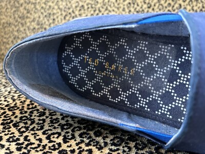 Ted Baker Leeno Slip On Loafers - Blue Grey - Size 9 Mens Ted Baker London Mens “Leeno” Blue Canvas Slip On Fashion  main image 4